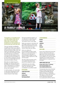 First page for the Family section